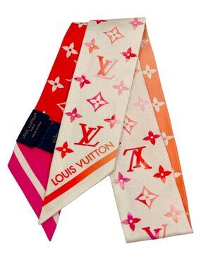 2025 Louis Vuitton Nano Bandeau Sunrise Aquarelle Silk Scarf New NO BOX